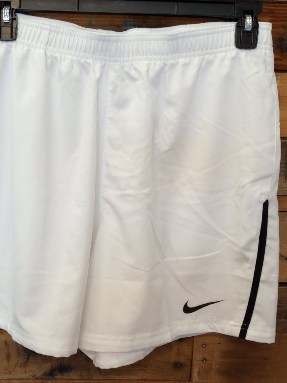 NEW NIKE men's court 7'' dri fit victory short in white/black